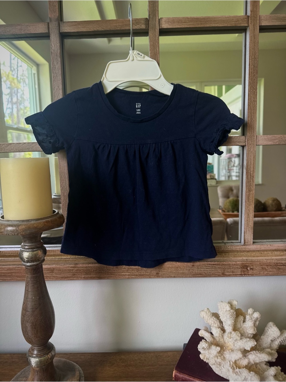 Baby GAP Navy Flutter Sleeve Tee